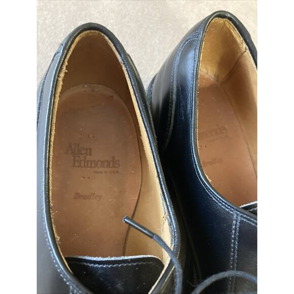 Allen Edmonds Bradley Oxford shoe Men’s Sz 12 B Black Leather Split Toe Derby - Picture 5 of 7